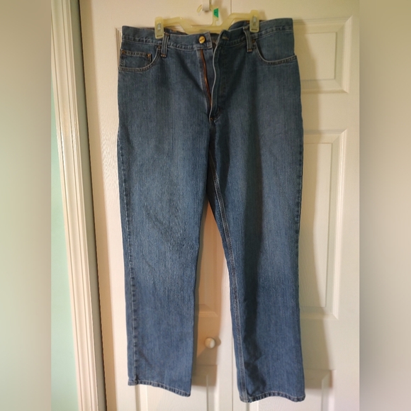 Carhartt Men's Medium Blue Relaxed Straight Jeans - Picture 2 of 6